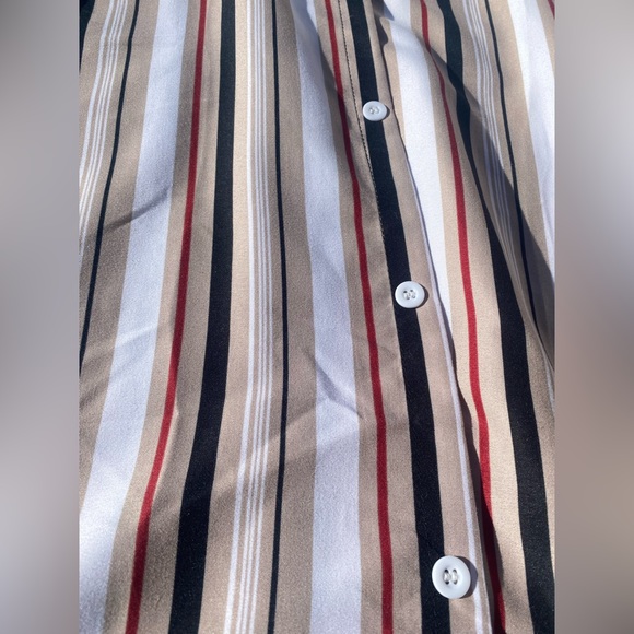Retro old school striped button up shirt - Picture 3 of 5